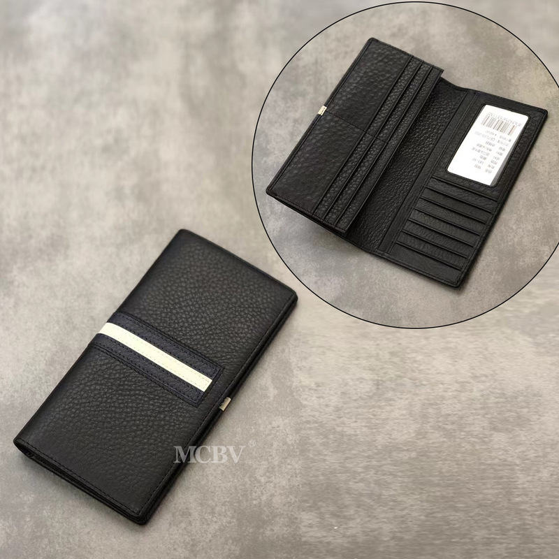MCBV Wallet Men's Long Genuine Leather New Top Layer Cowhide Wallet Multifunctional Thin Wallet Card Bag Wholesale Trendy