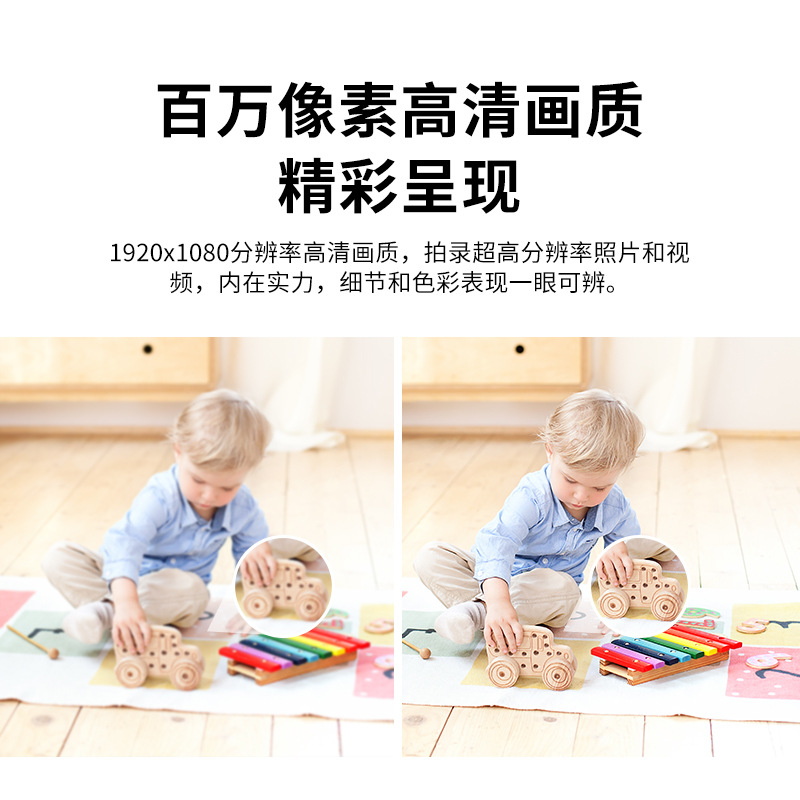 Procesamiento personalizado de cámara de vigilancia inteligente para interiores inalámbrico hogar HD visión nocturna wifi monitor de doble cámara