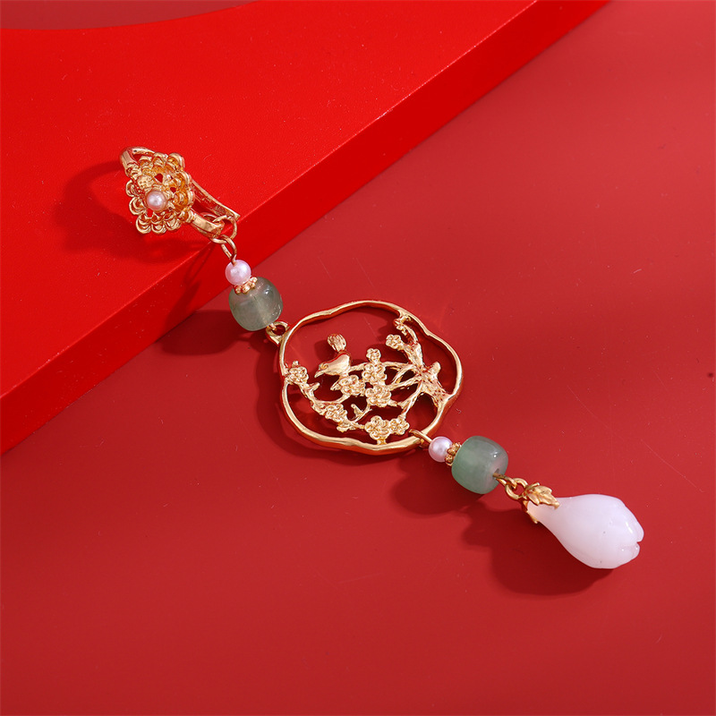 Nuevo estilo chino cheongsam placket colgante estilo antiguo broche Hanfu té ropa borla retro estilo de moda nacional accesorios hechos a mano para las mujeres