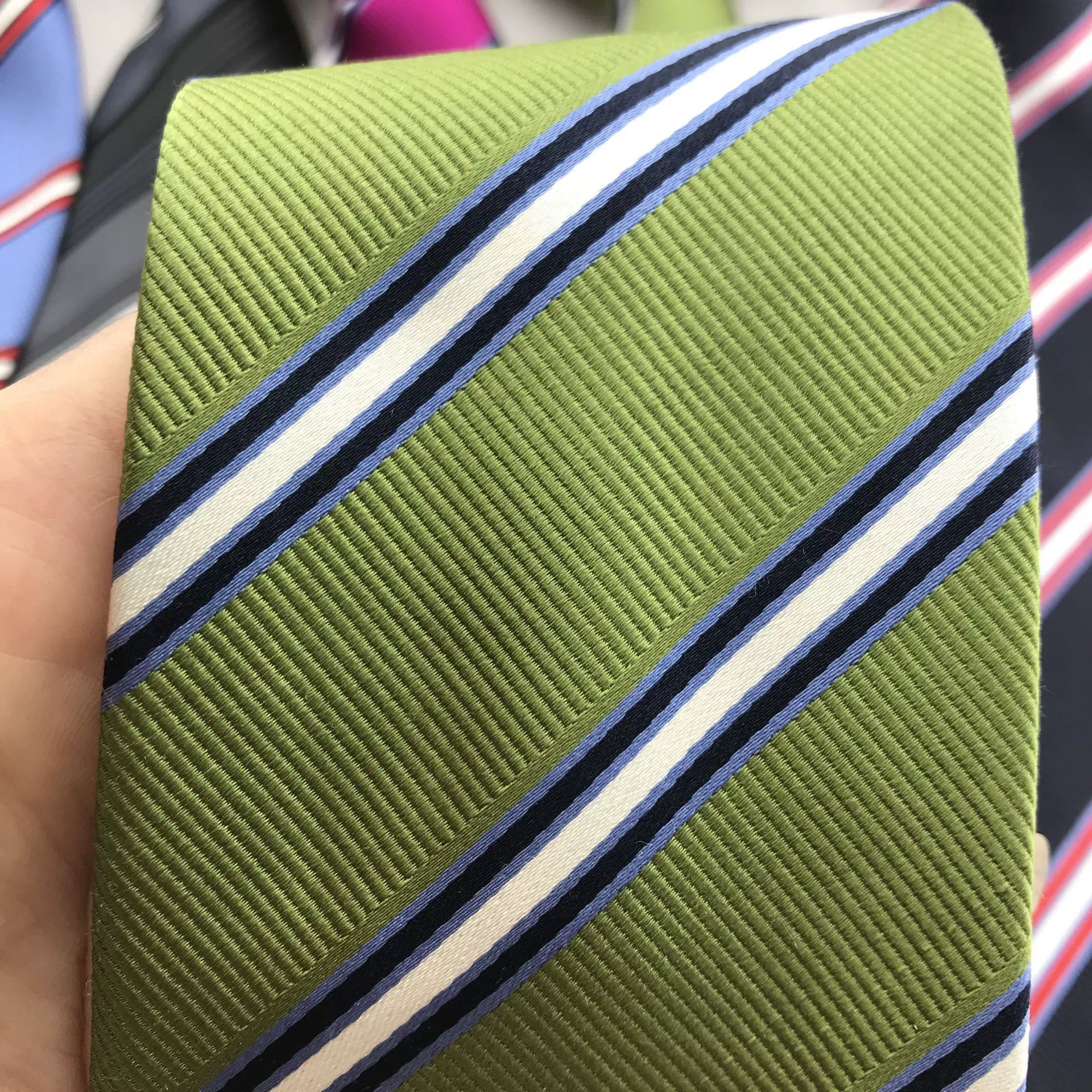 Silk tie, shirt, 7cm, Korean style