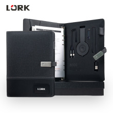 多功能磁吸无线充电记事本，移动电源活页夹笔记本支架商务礼品