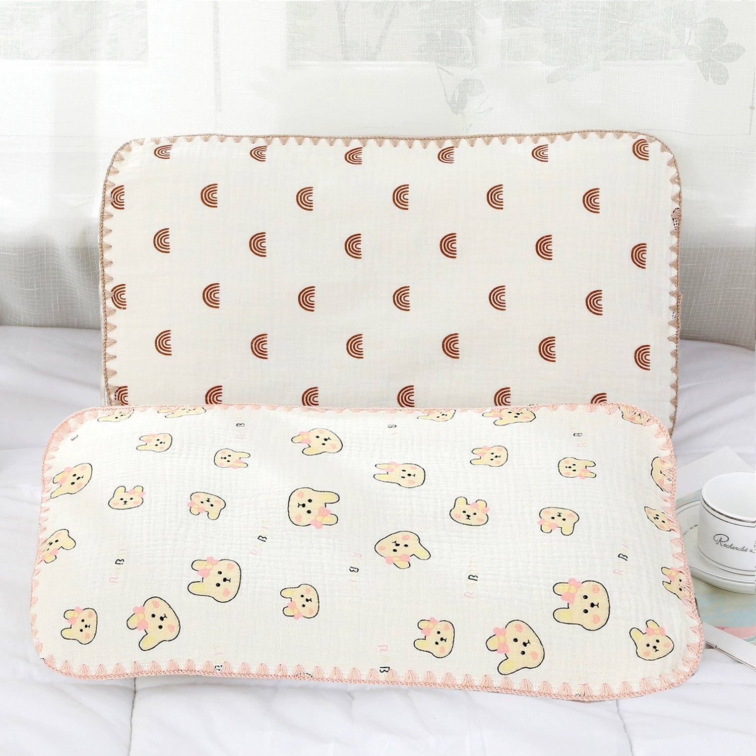Cotton gauze breathable pillow for kindergarten for students