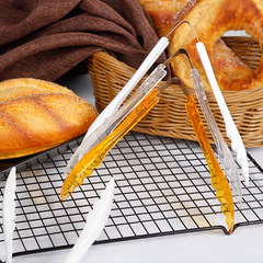 Transparent Food Tongs Plastic BBQ Tongs Taiwan White Bread Tongs Self-Service Food Tongs