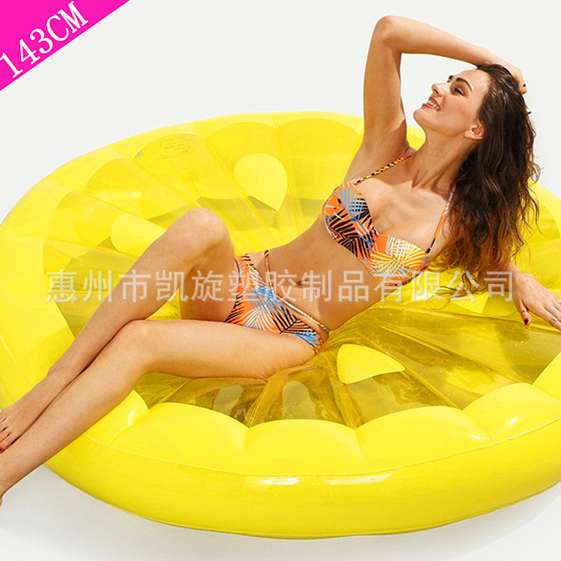 Big inflatable round yellow swimming ring PVC for adults