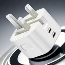 跨境20WPD+PD20W英规手机充电器双口40W快充旅充折叠电源适配器