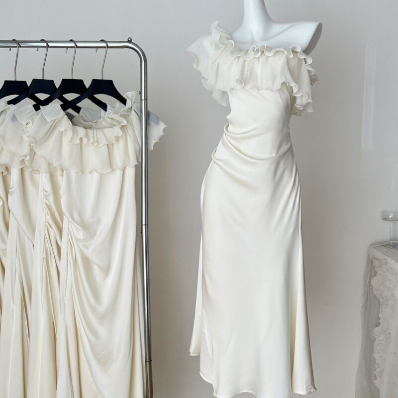 From the moment of breathing to decide pure desire for wind satin fishtail dress 2025 new one skirt wear evening dress From the moment of breathing to decide pure desire for wind satin fishtail dress 2025 new one skirt wear evening dress