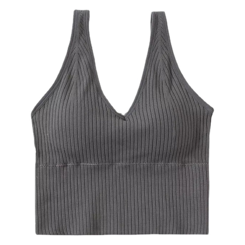 881 de cuatro estaciones de belleza espalda hilo camisola mujeres pecho abrigo Chaleco con almohadilla en el pecho interior y exterior desgaste tubo superior chaleco deportivo mujeres