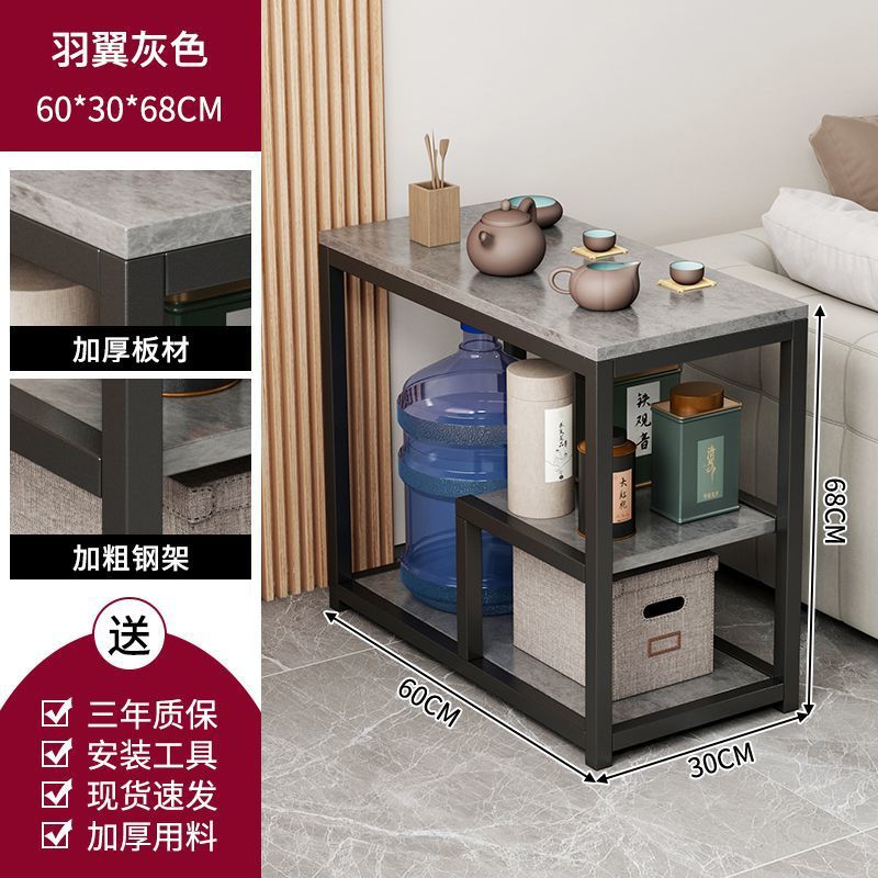 Mesa de té sala de estar doméstica móvil sofá pequeño balcón mesa de té 2025 nuevo estante de mesa de té