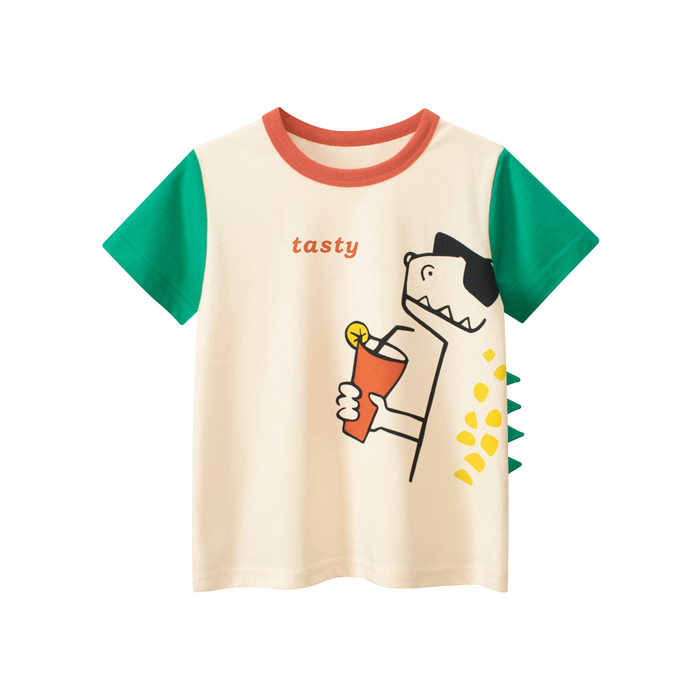27kids ropa infantil transfronteriza camiseta de manga corta para niños de verano