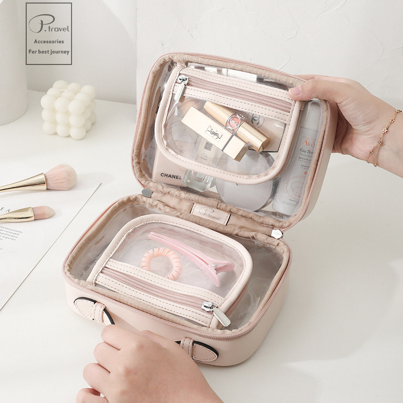 Bolsa de cosméticos de gran capacidad para mujeres 2023 nueva bolsa de lavado impermeable portátil partición cosmética bolsa de almacenamiento traje de viaje