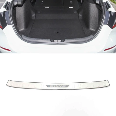 Dekorativ pedal başlıqları steel threshold strip modified welcome - 2023-2-carriage-1-piece-of-outer-guard-stainless-steel-silver-titanium-brushed-suitable-for-honda-civic