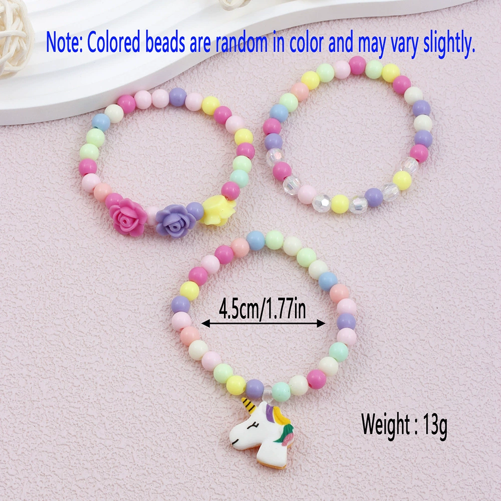 Children's set, beaded bracelet, acrylic accessories, accessory