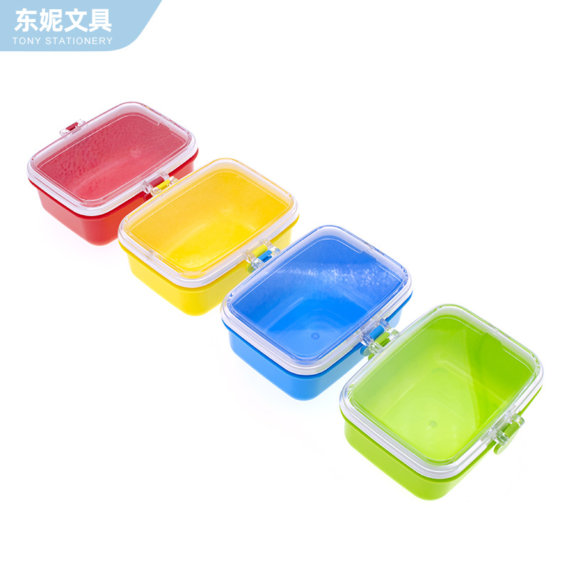 简约长方形塑料透明盖饭盒 冰箱收纳盒 学生上班族午餐便当盒