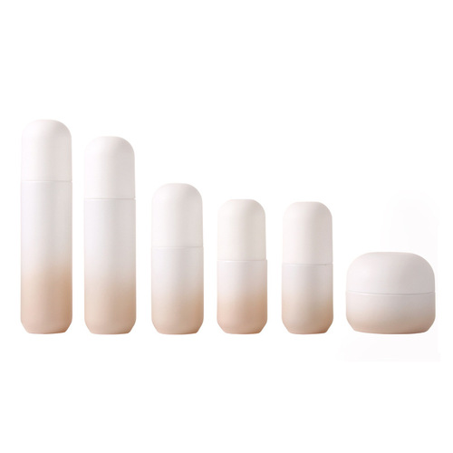 New push-type essence emulsion liquid foundation cosmetics glass packaging material 50g facial cream cream water lotion set bottle