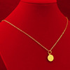 wholesale lady Gold-plated Antiquity Fu plates Necklace Vietnam Shakin Jinfu word Pendant Source of goods wholesale