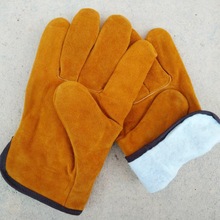 %%短款牛皮防烫焊接焊工软耐用隔热耐高温劳保防护手套嘉博森 加