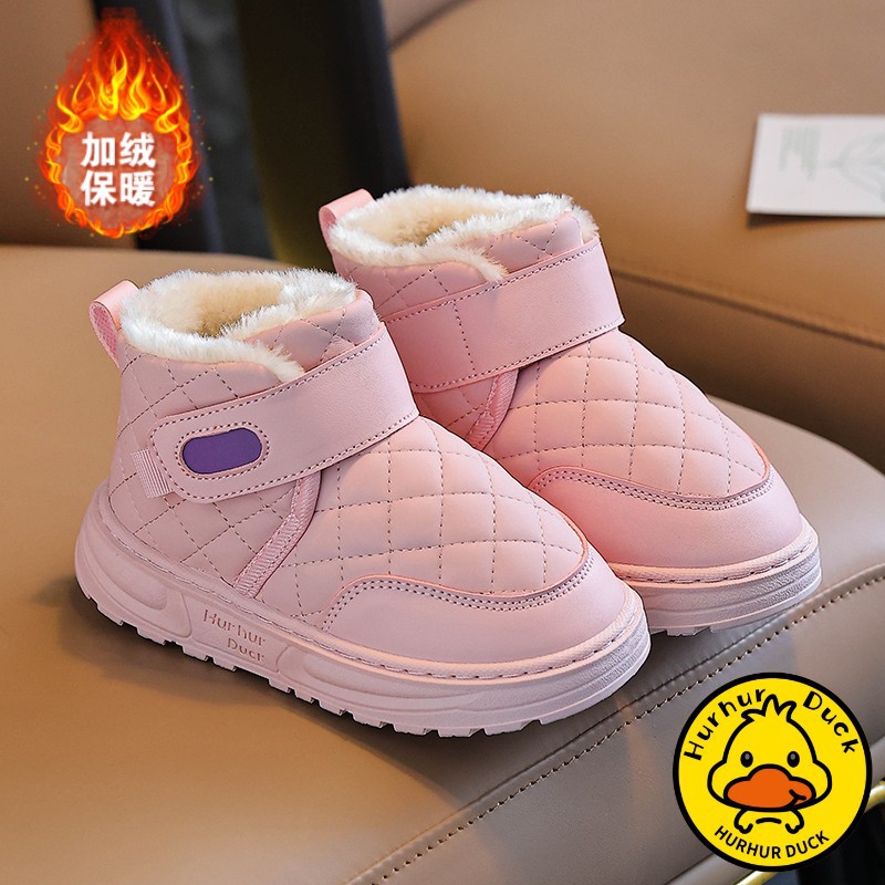 Botas de nieve para niños 2025 invierno nuevas botas de niñas con calentamiento de lana zapatos de algodón para niños zapatos de algodón para estudiantes primarios invierno image 3