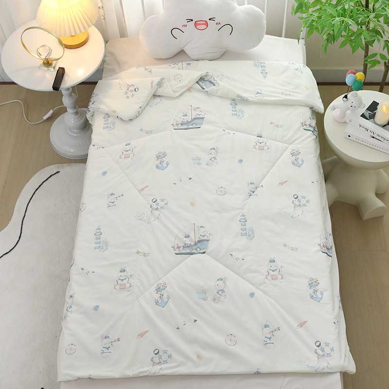 Class A Breathable Quilt Children Cool Summer Quilt Kindergarten Baby Kick-proof Quilt Air-conditioning Quilt Ice Silk Thin Super Soft Quilt