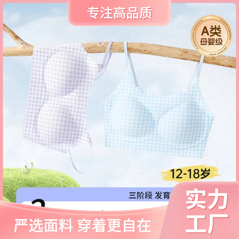 Zhiyincao【Buy One Get One Free】Comfortable Seamless Underwear for Girls Aged 12-22 in Developmental Stage, Shaping Underwear for Female Students