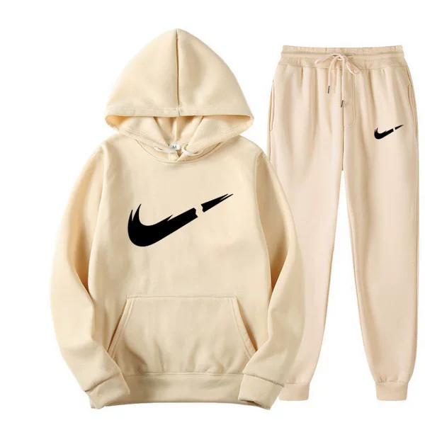 Cross-border European and American sports sweatshirt set for men and women, two-piece sports men's autumn and winter hooded set, sweatshirt available for dropshipping
