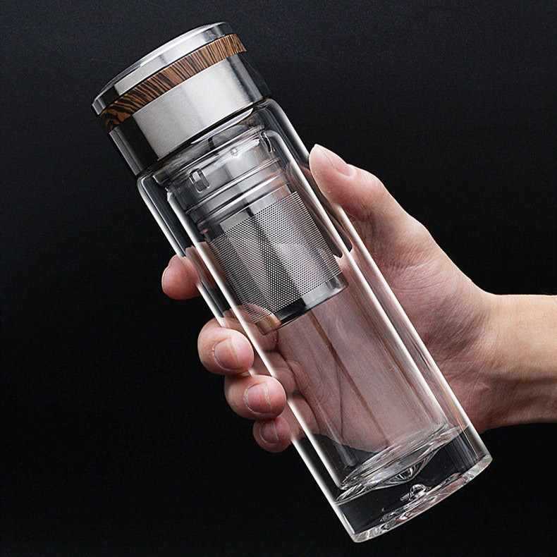 304不鏽鋼保溫杯茶水分離泡茶茶漏濾水杯過濾網玻璃杯茶隔濾茶網