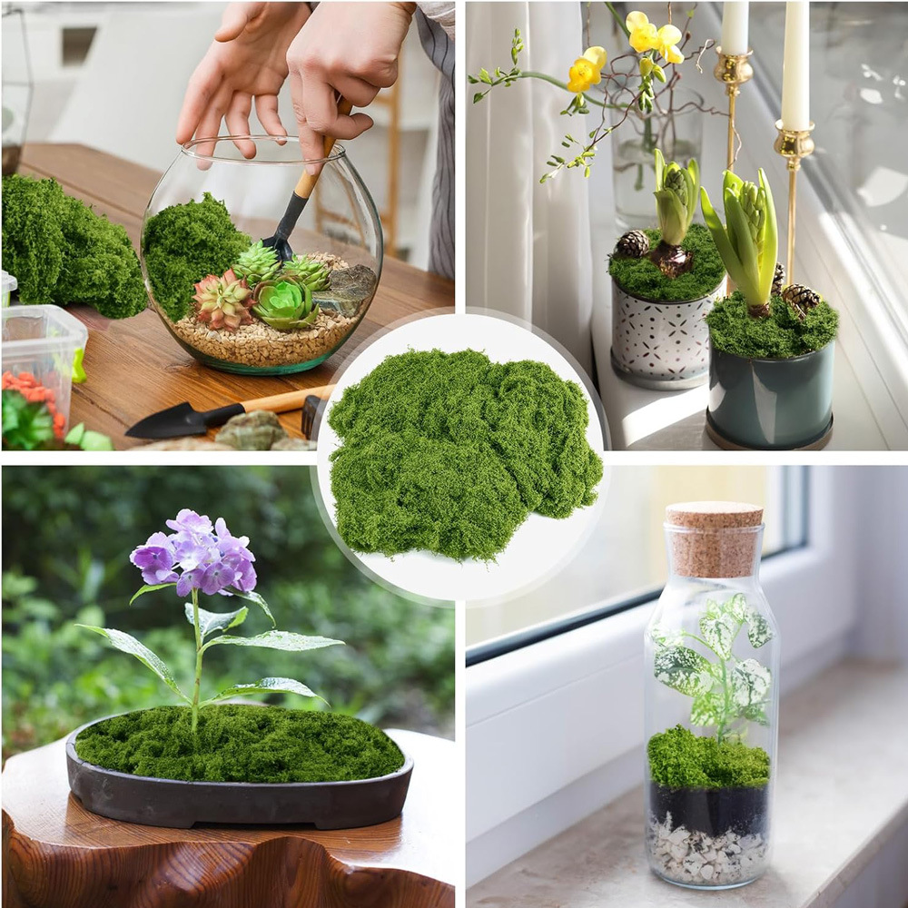 Césped de musgo simulado musgo falso musgo micro paisaje montaña artificial decoración césped jardinería bonsai pavimento verde
