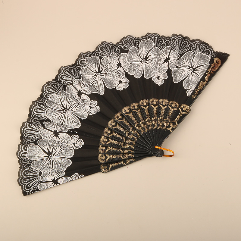 Abanico Plegable de Encaje de Plástico, Estampado, para Danza image 35