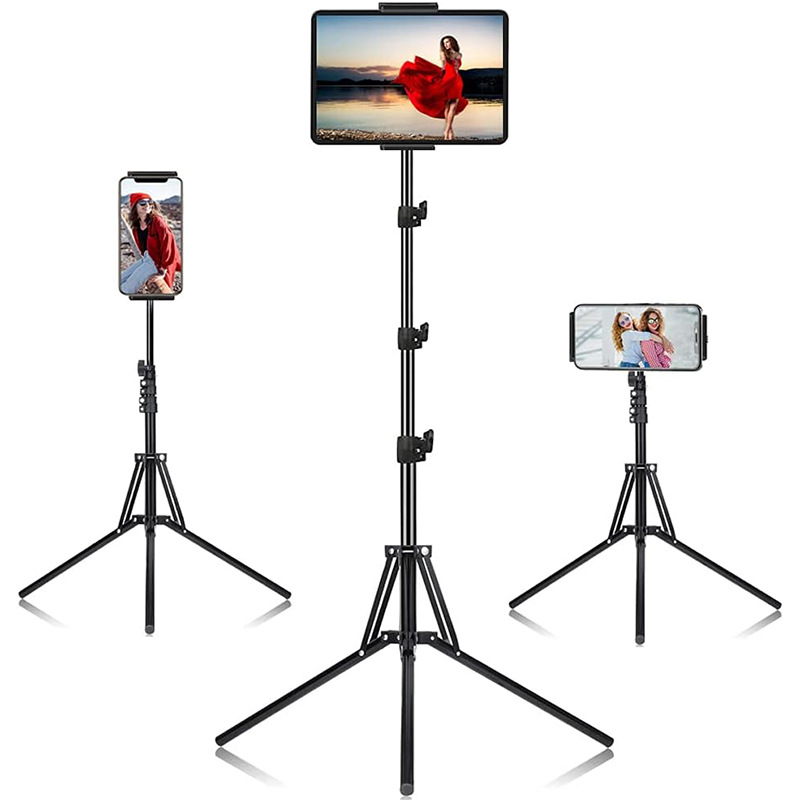 New 1.6m Reverse Folding Tripod for Mobile Phone Photography, Live Streaming, Tablet Stand, Floor Tablet Stand