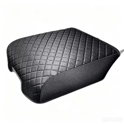 cross-border interior modification, Sürətlər qutusu və əl tormozu başlıqları - black-leather-black-thread-quilted-with-cotton