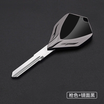 Motorcycle Key suitable for Kawasaki Versys - gunmetal-mirror-black-cq-035