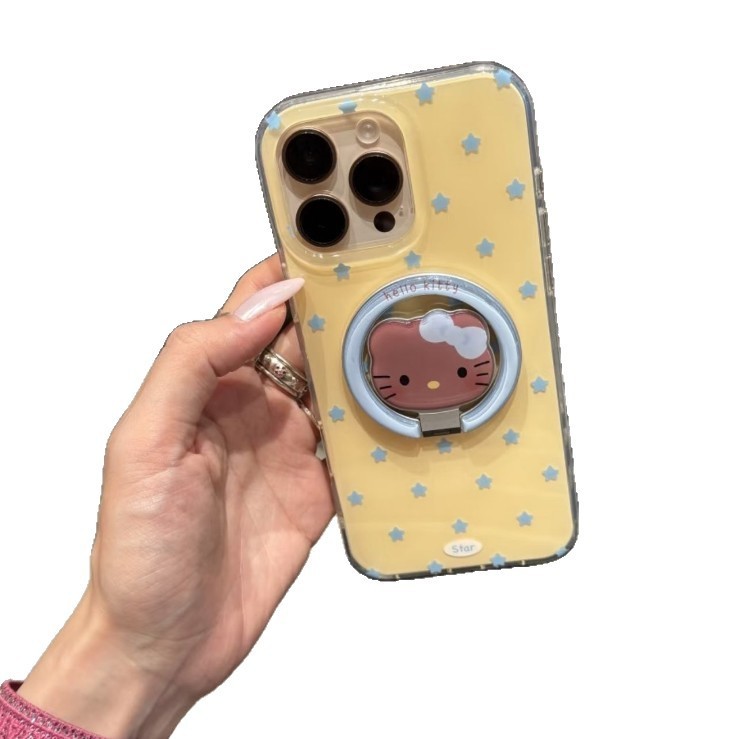 小红书爆款星星黑皮猫支架适用iphone17promax苹果15手机壳16新款|undefined
