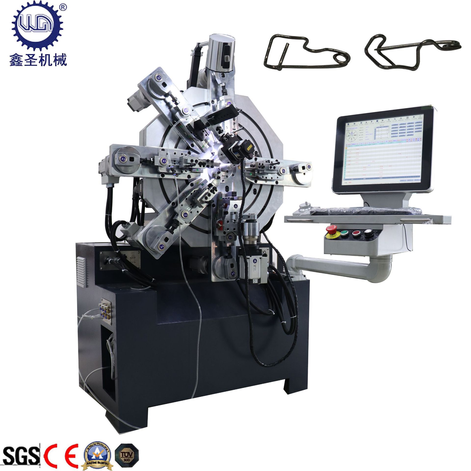 源头工厂CNC数控无凸轮别针成型机 回形针成型机机械含磨尖 批发