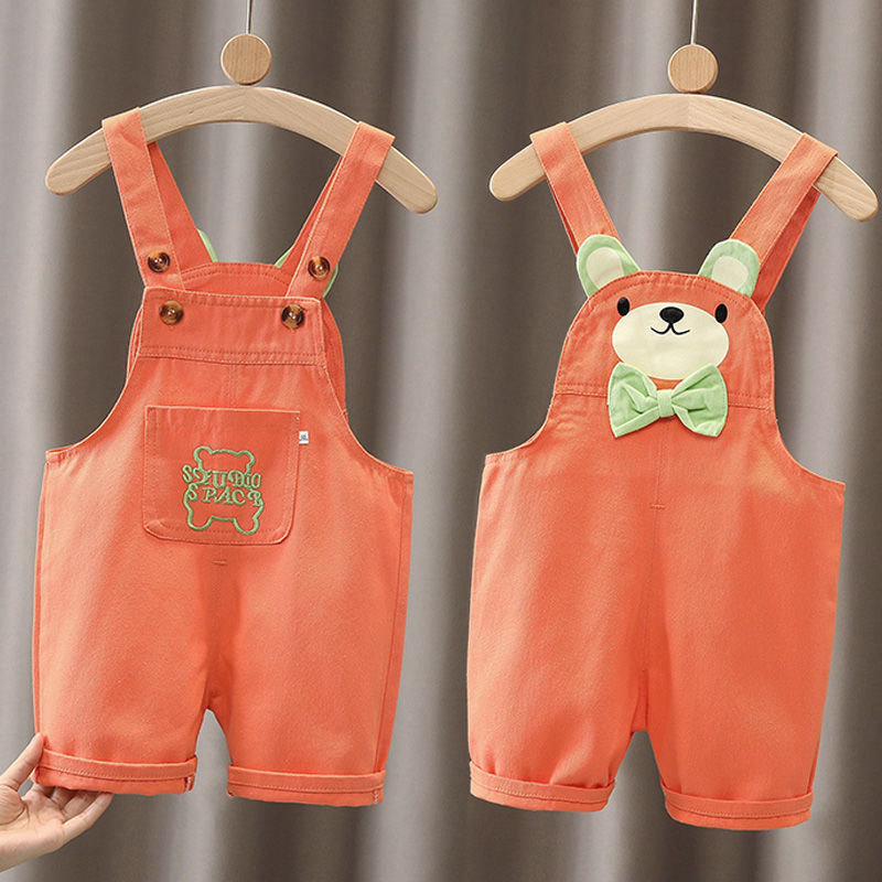 童装男女宝宝背带裤2025新款夏装儿童裤子时尚洋气休闲帅气短裤潮