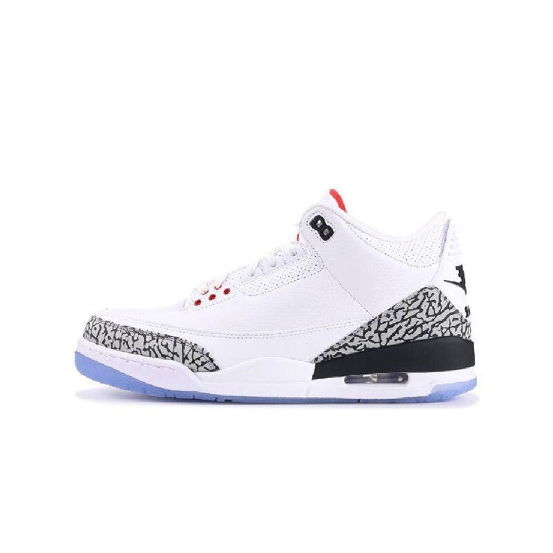 Putian HIGH Series Jordan AJ3 Jordan 3 White Cement Flame Red Air Cushion Anti-Slip Men's Basketball Sports Shoes Cross-Border Putian HIGH Series Jordan AJ3 Jordan 3 White Cement Flame Red Air Cushion Anti-Slip Men's Basketball Sports Shoes Cross-Border
