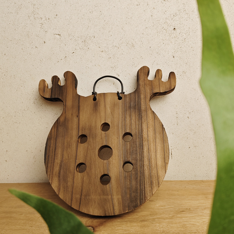 Latest Solid Wood Antler Style Antler Fern Ball Orchid Hanging Orchid Cicada Arborvitae Wood Board Hanging Plant Accessories