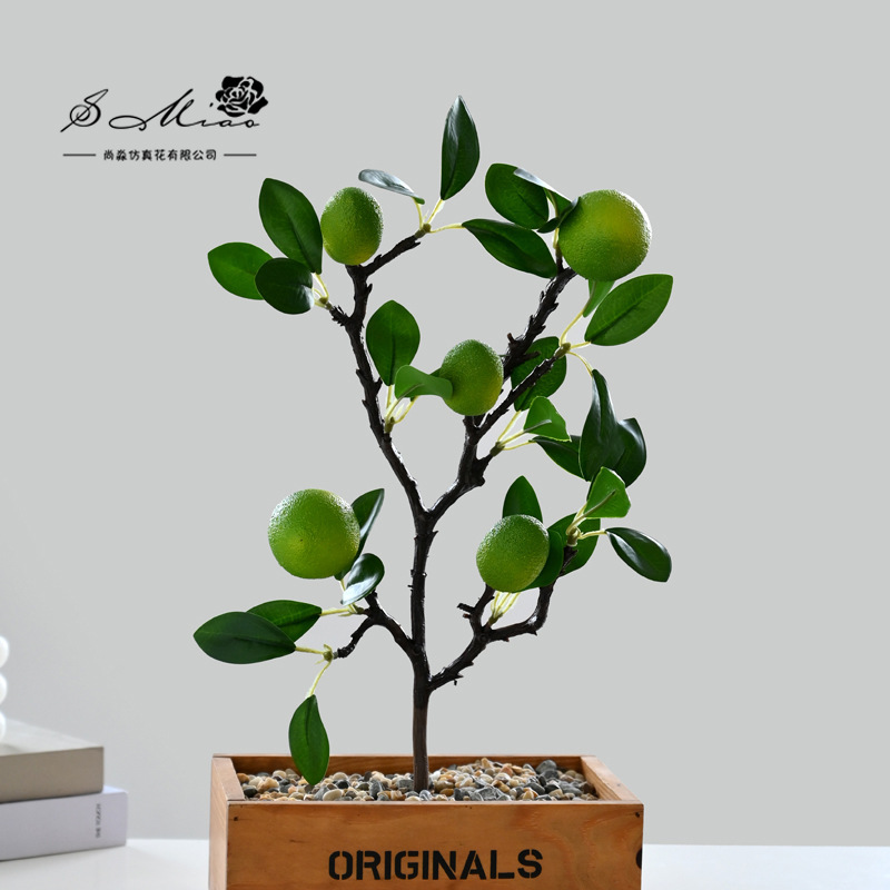 Flores artificiales, estilo pastoral, bonsái pequeño de frutas simuladas, decoración de interiores, suministro directo de fabricantes, dropshipping de flores artificiales, plantas en maceta simuladas image 13
