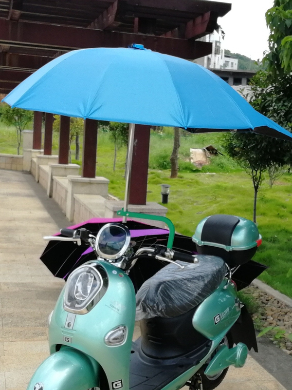 Electric Scooter Sunshade Umbrella, Motorcycle Canopy, Extended Umbrella for Scooters, Thickened Sun Protection Umbrella for Electric Bikes, Black Coating Electric Scooter Sunshade Umbrella, Motorcycle Canopy, Extended Umbrella for Scooters, Thickened Sun Protection Umbrella for Electric Bikes, Black Coating