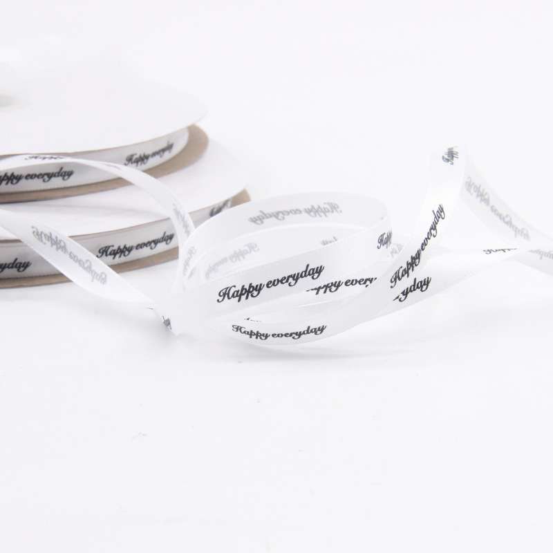 En stock 1cm solo para usted impresión cinta de poliéster regalo DIY embalaje inglés carta cinta streamer