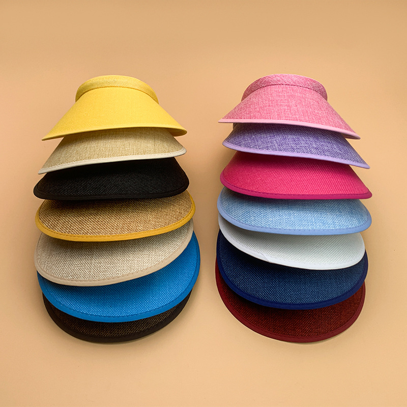 Women's Simple Style Solid Color Wide Eaves Sun Hat display picture 2