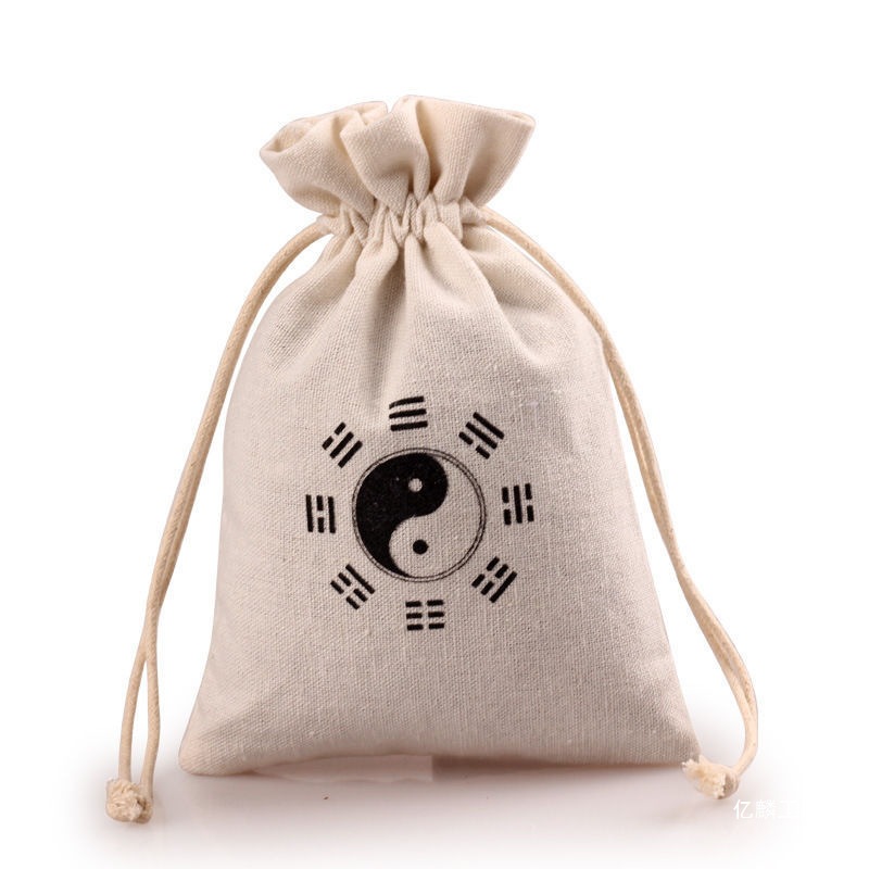 文玩布袋道家用品太八卦麻布小布袋家符袋钱包抽绳香包袋一件批发