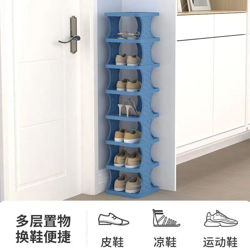 小さな曲がりくねった大容量のシンプルな玄関靴ラック省スペース家庭用多層見栄えの良い収納ラック収納ラック|undefined