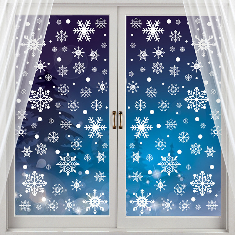 Christmas Static Stickers Wholesale Amazon Cross-Border White Snowflake Christmas Glass Stickers Shopping Mall Store Decoration Window Stickers Christmas Static Stickers Wholesale Amazon Cross-Border White Snowflake Christmas Glass Stickers Shopping Mall Store Decoration Window Stickers