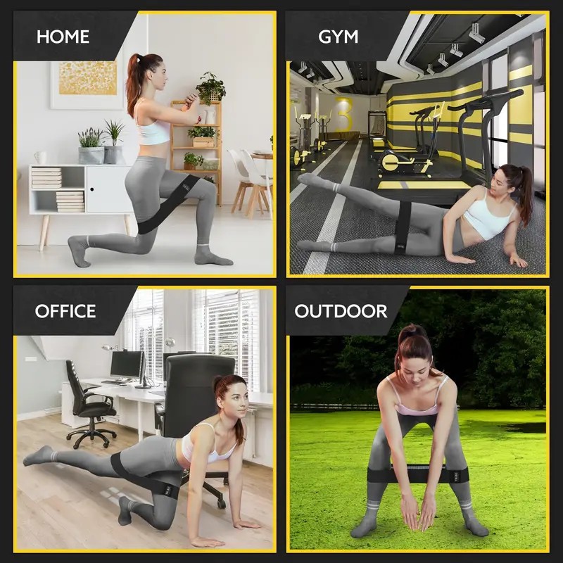 Anillo de cadera, cinturón de resistencia para sentadillas, yoga, fitness, anillo elástico, tejido elástico, ejercicio elástico para hombres y mujeres, entrenamiento de fuerza, anillo de tracción