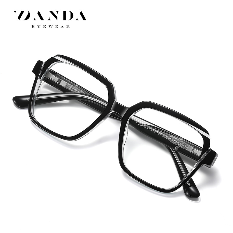 2023 nueva placa gafas marco moda marco grande gafas lisas placa tallada diseño PS8820 gafas de pierna elástica