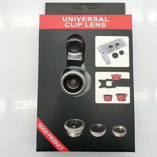 Spot Mobile Phone Lens Wide-Angle Macro Fisheye Three-In-One Multi-Function Universal Clip External Camera Camera