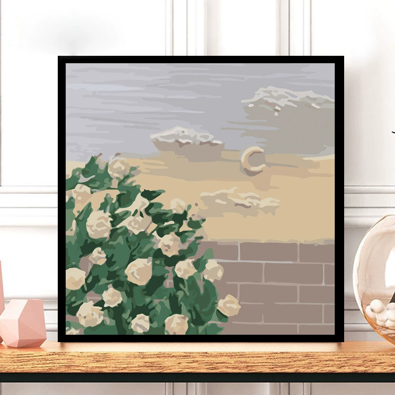 Tulip DIY numeric oil painting handmade filled oil painting floral landscape coloring therapeutic hand-drawn beautiful wall art