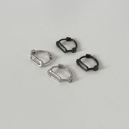 Pin earbuds  Personalized Fashion Ins Fashion Internet celebrity cool hip-hop cold style men and women paper clip earrings