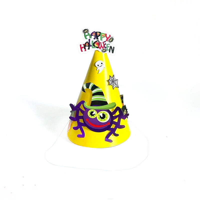 Pinjian suministros de Halloween sombreros de disfraz de dibujos animados de papel juguetes para niños decoraciones sombreros al por mayor