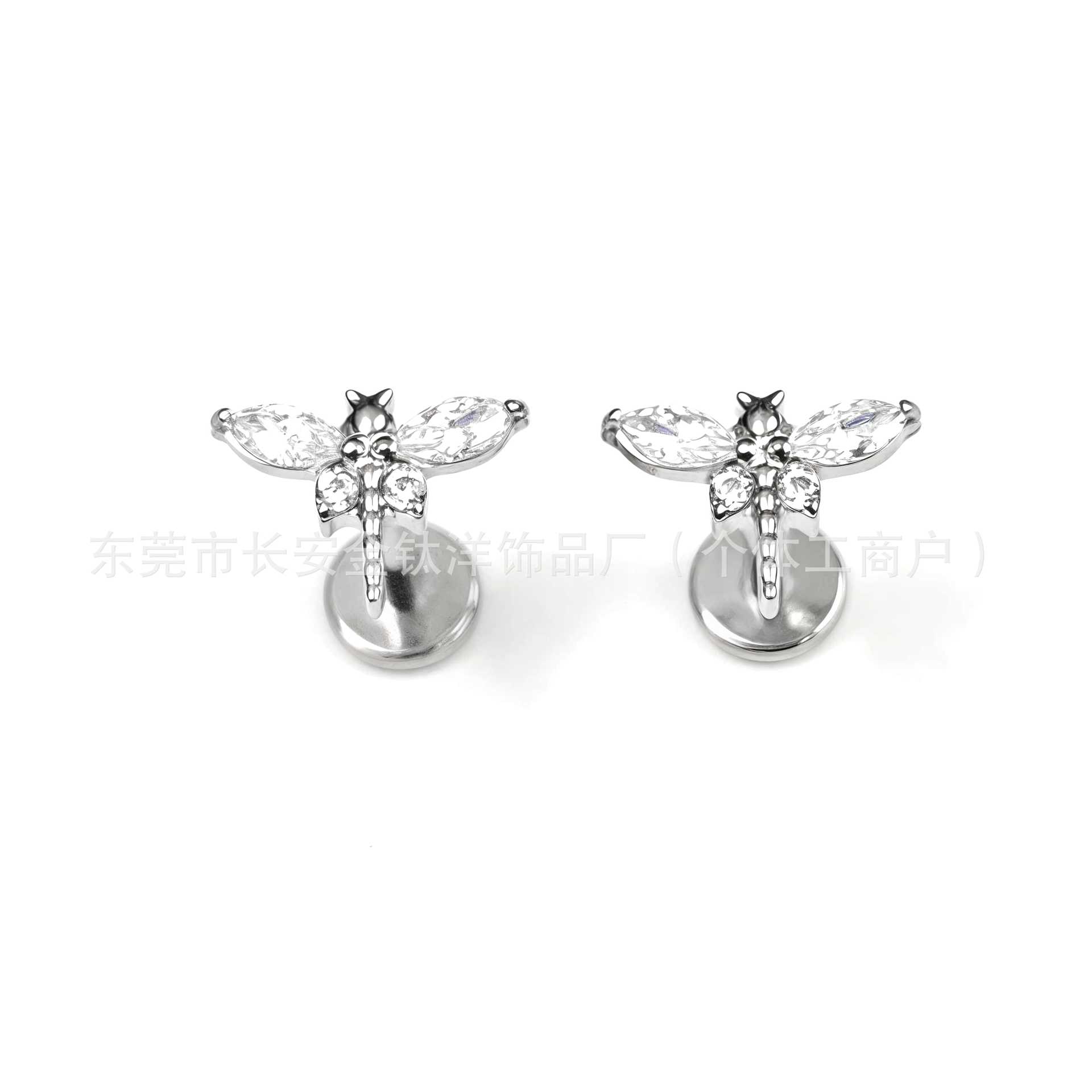 Pointed titanium steel lip stud product view