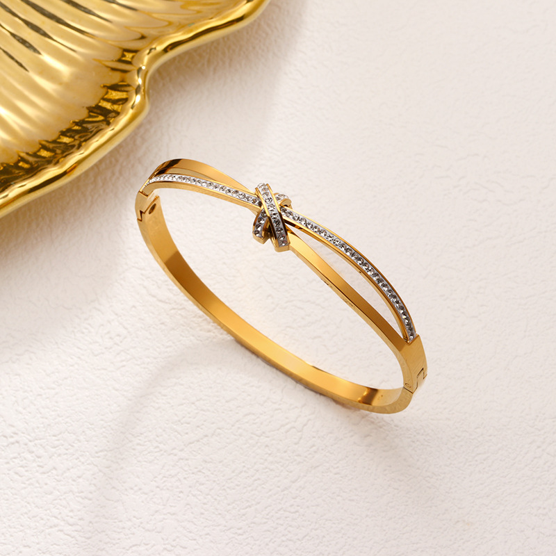 08 매듭 머드 다이아몬드 팔찌 골드